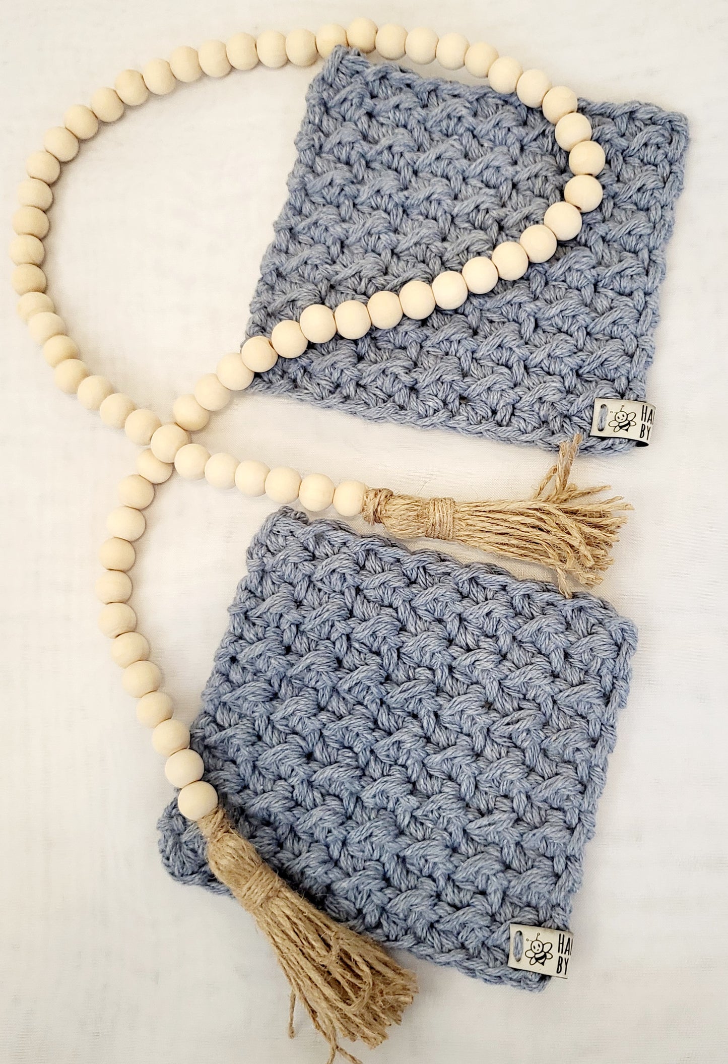 WHOLESALE - Set of 2 Hand-Crocheted Coasters - WHOLESALE - Minimum order quantity 2