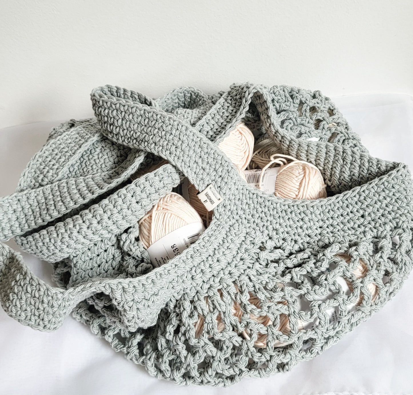 Reusable Cotton Mesh Bag - Crochet Beach Bag - Made in Canada