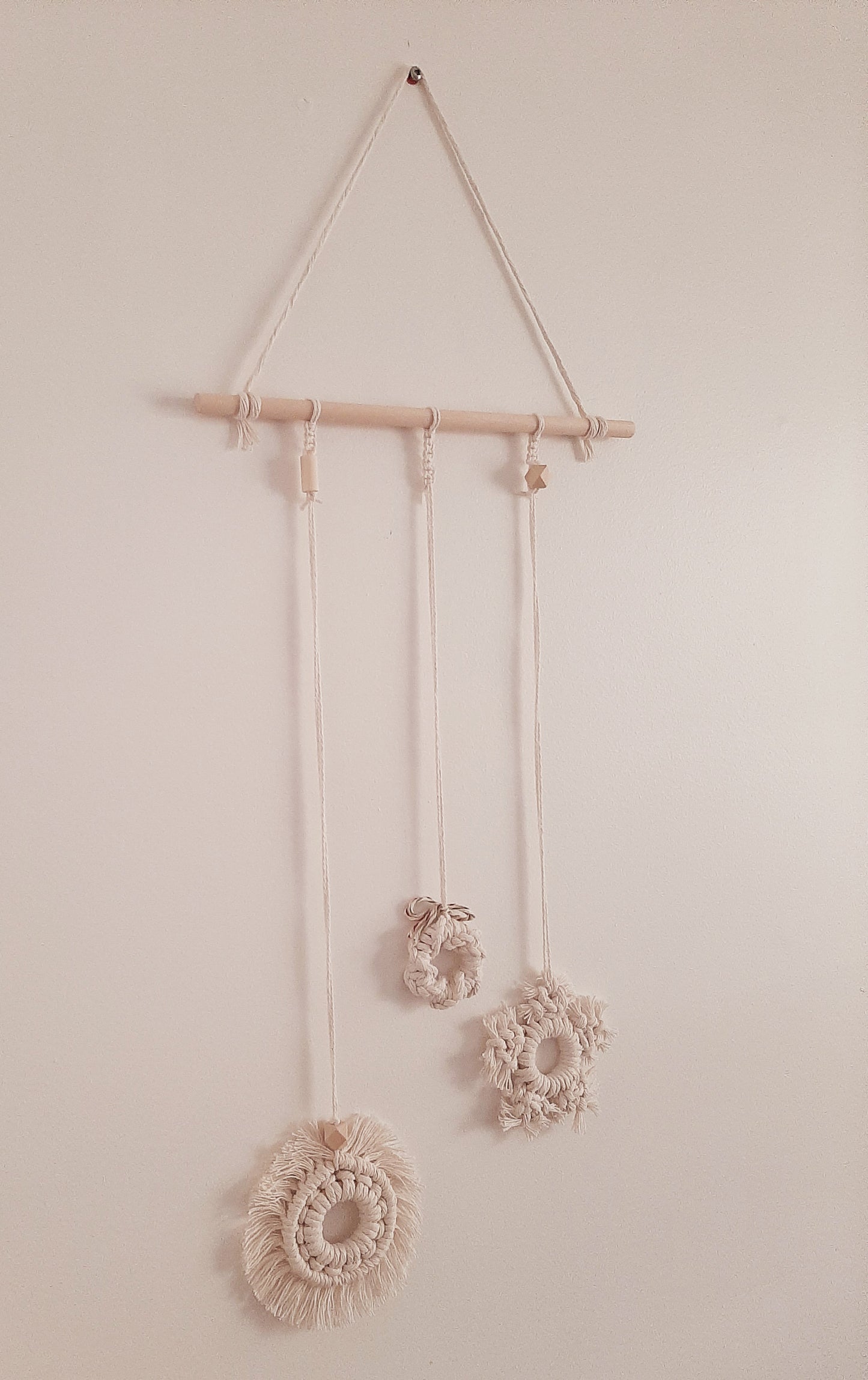 Boho Christmas Wall Decor - Macrame Holiday Wall Hanging - Made in Canada