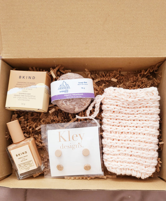 Pure Self Care Kit - Valentines Gift Box - Curated Spa Gift Box - Bath and Body Care - Valentines