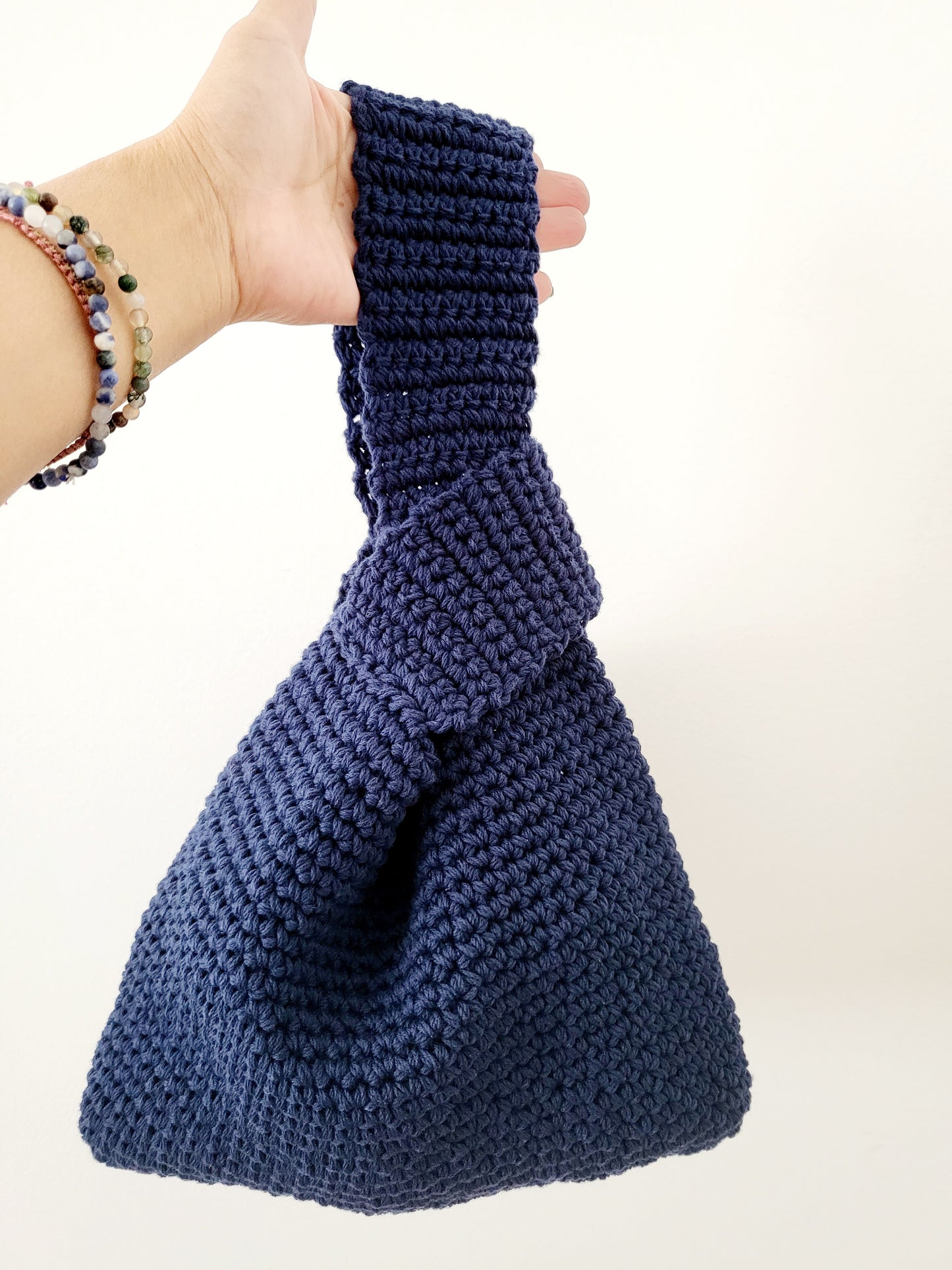 Crochet Knot Bag – Hand-Crocheted Wrist Purse – Minimalist Knot Bag