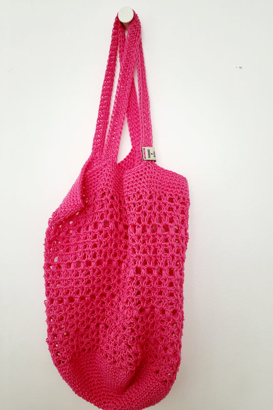 Reusable Cotton Mesh  Bag - Crochet Beach Bag - Net Bag