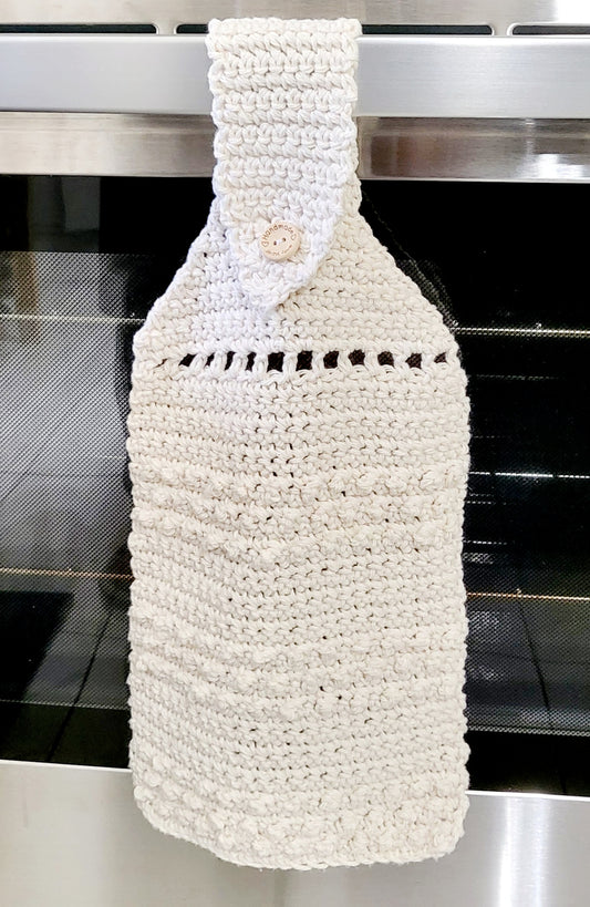 Crochet Kitchen Hanging Towel | 100% Cotton | Handmade