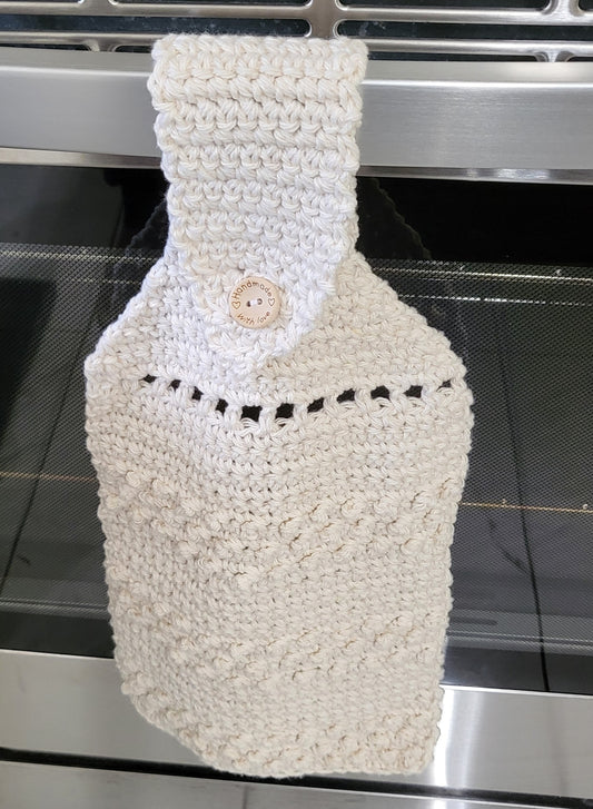 Hand-crocheted Kitchen Hanging Towel -  Made in Canada