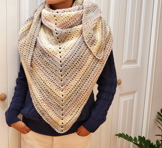 Crochet Shawl - Super Soft Shawl - Cotton yarn Shawl