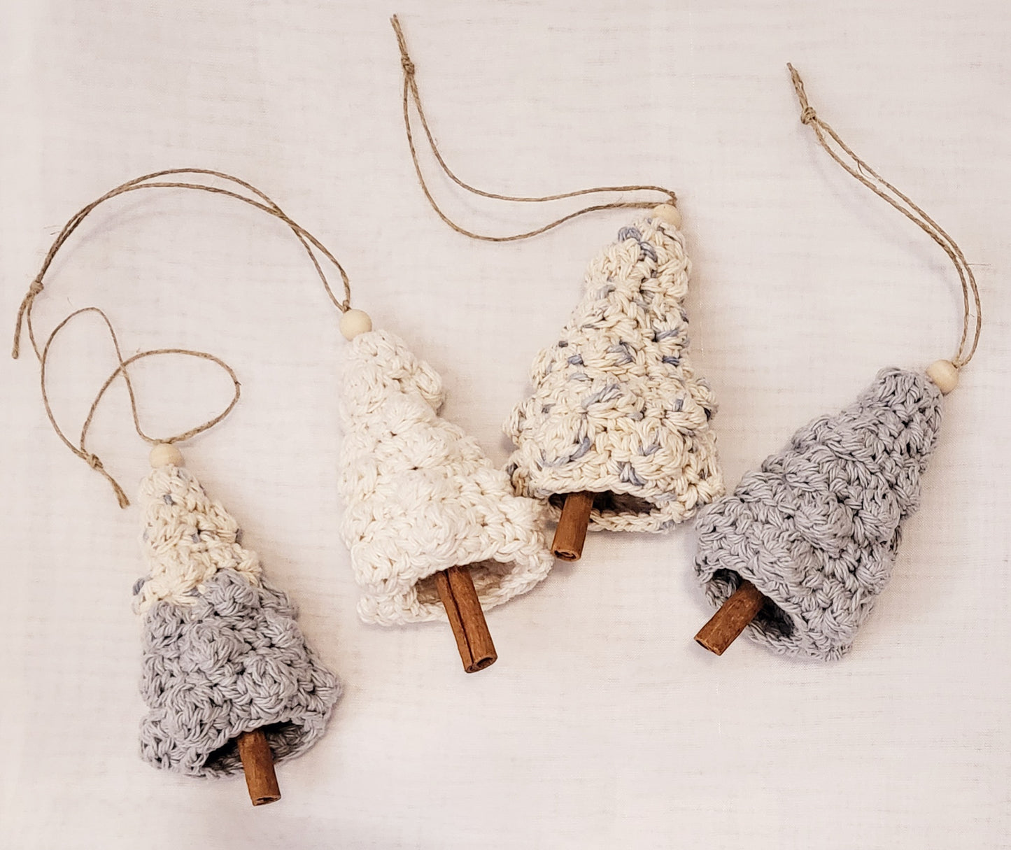 Crocheted Pine Trees - Set of 4 Minimalist Christmas Tree