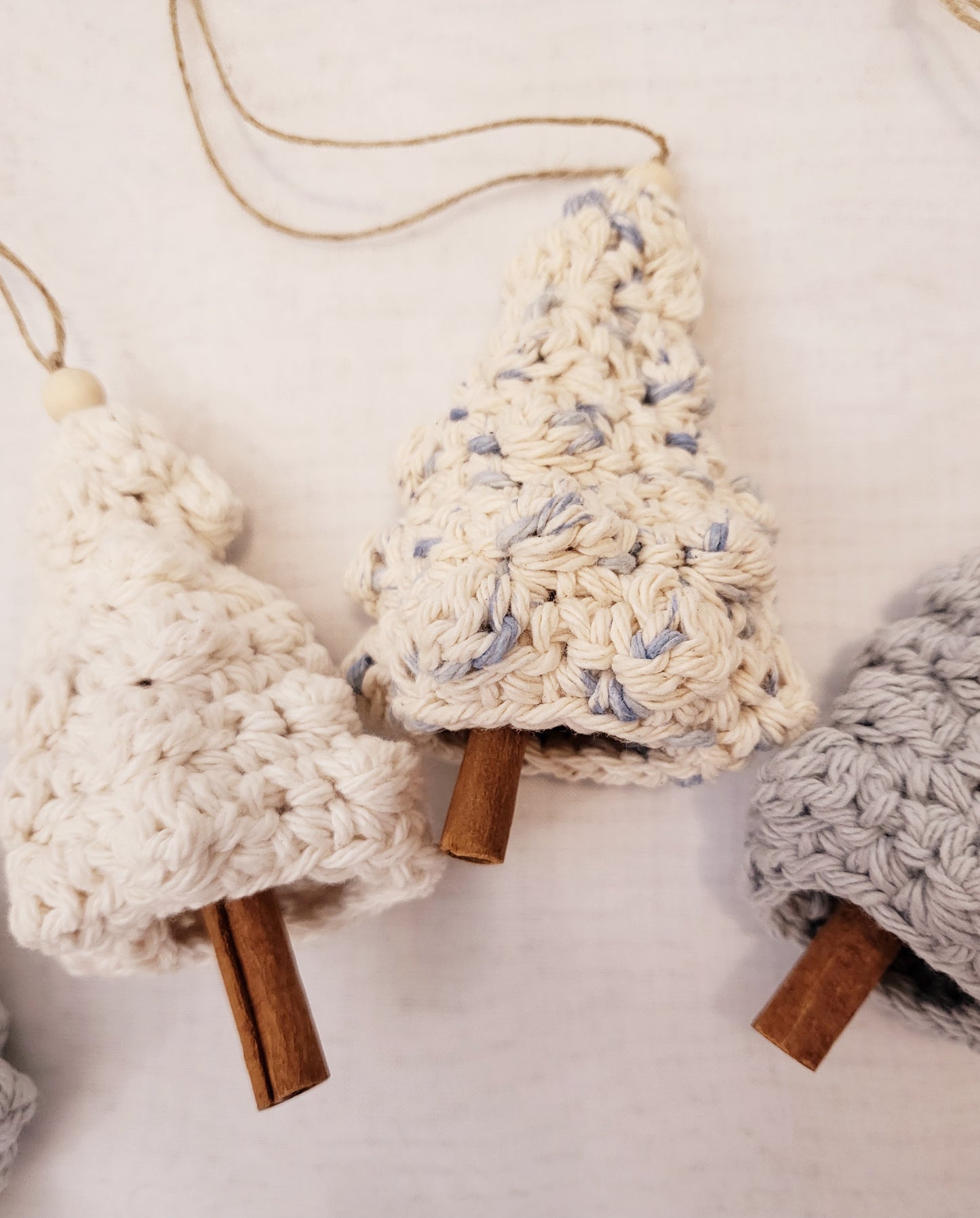 Crocheted Pine Trees - Set of 4 Minimalist Christmas Tree