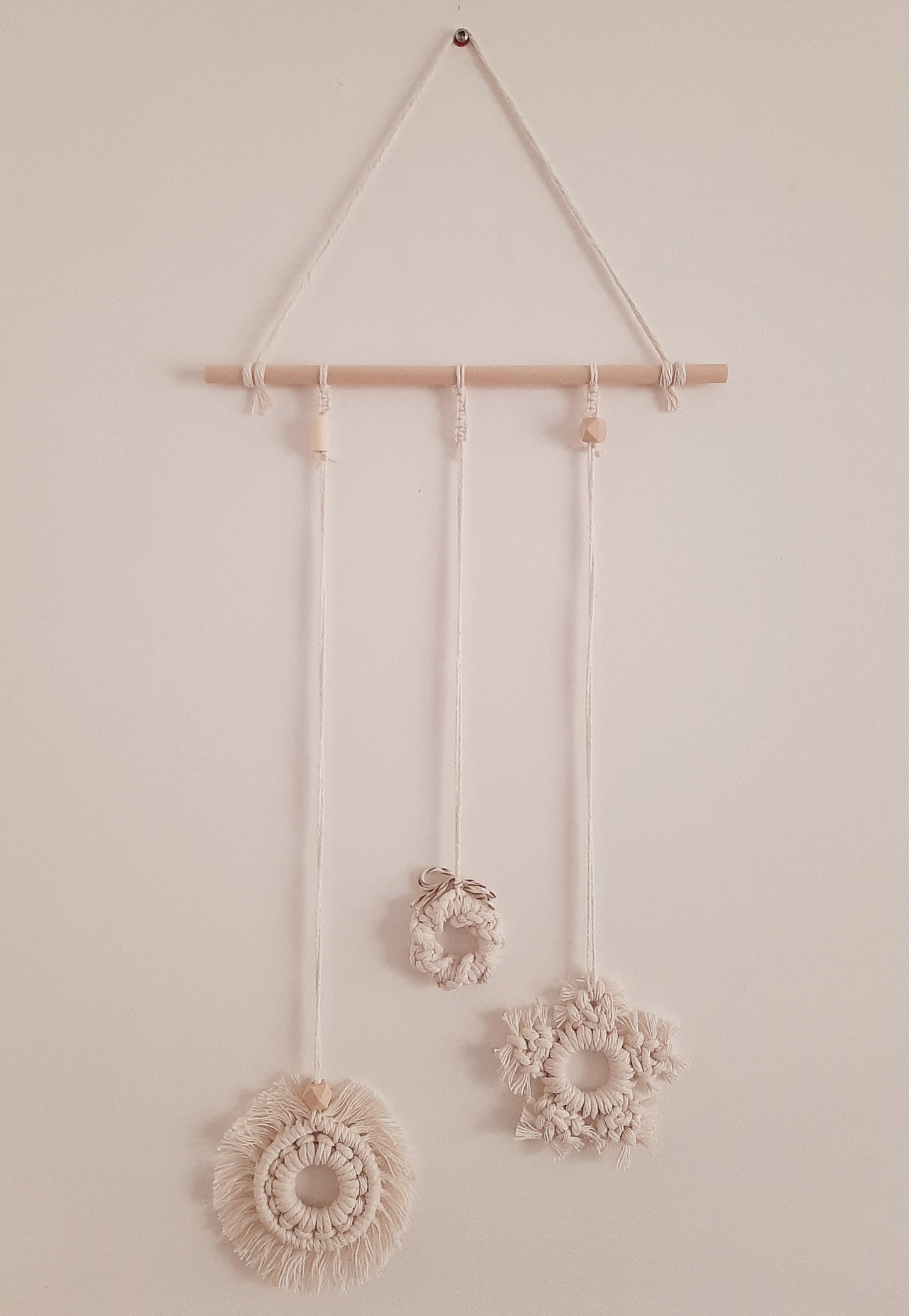 Boho Christmas Wall Decor - Macrame Holiday Wall Hanging - Made in Canada