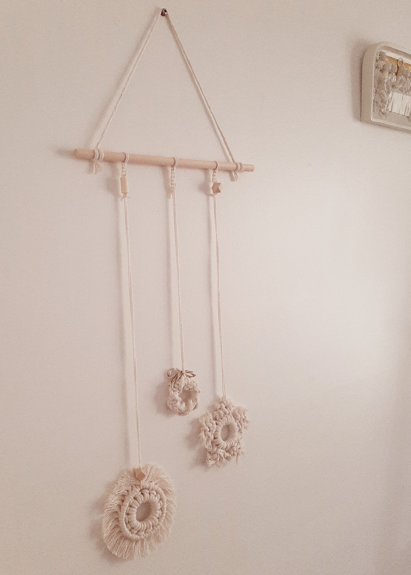 Boho Christmas Wall Decor - Macrame Holiday Wall Hanging - Made in Canada