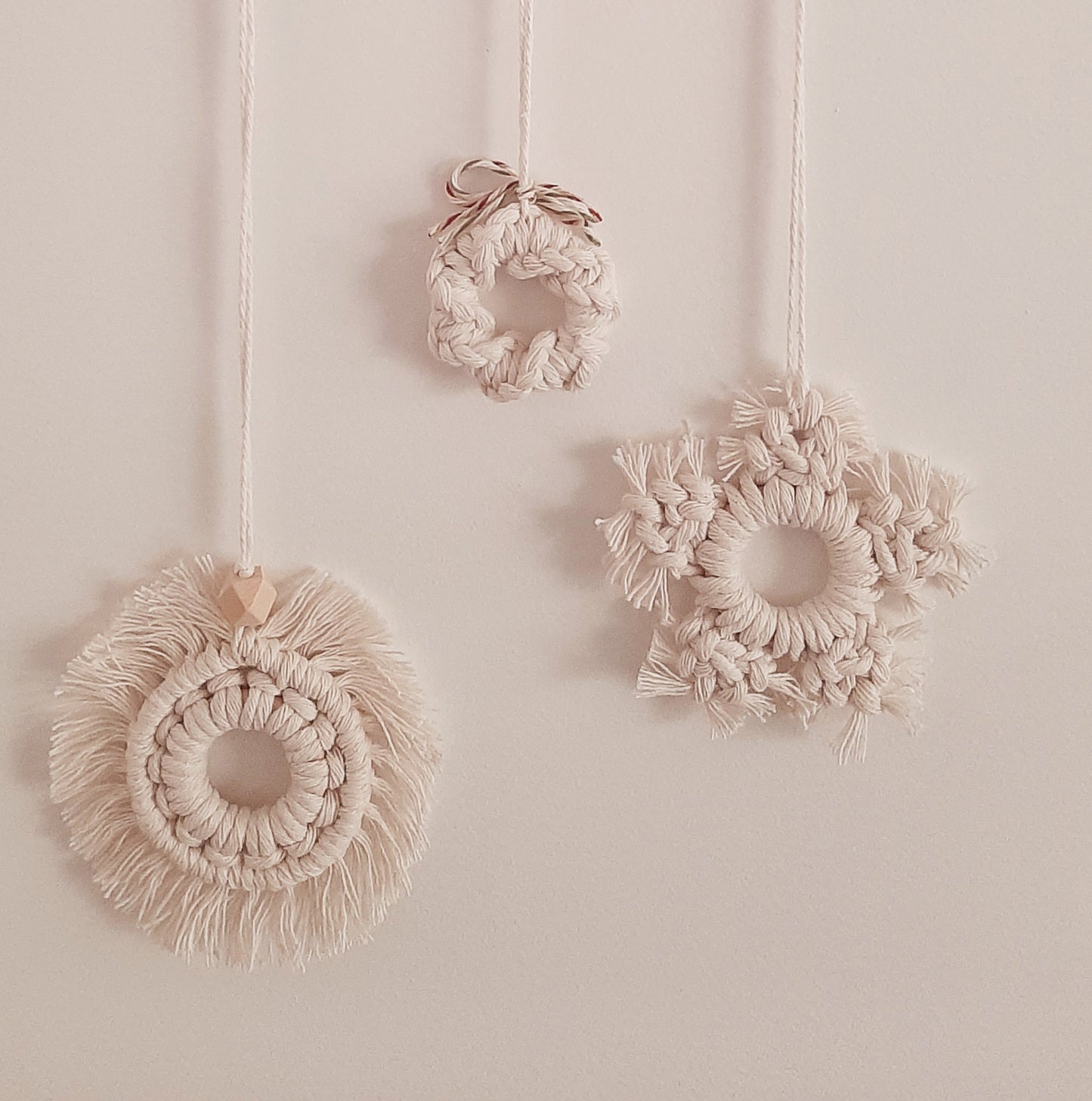 Boho Christmas Wall Decor - Macrame Holiday Wall Hanging - Made in Canada