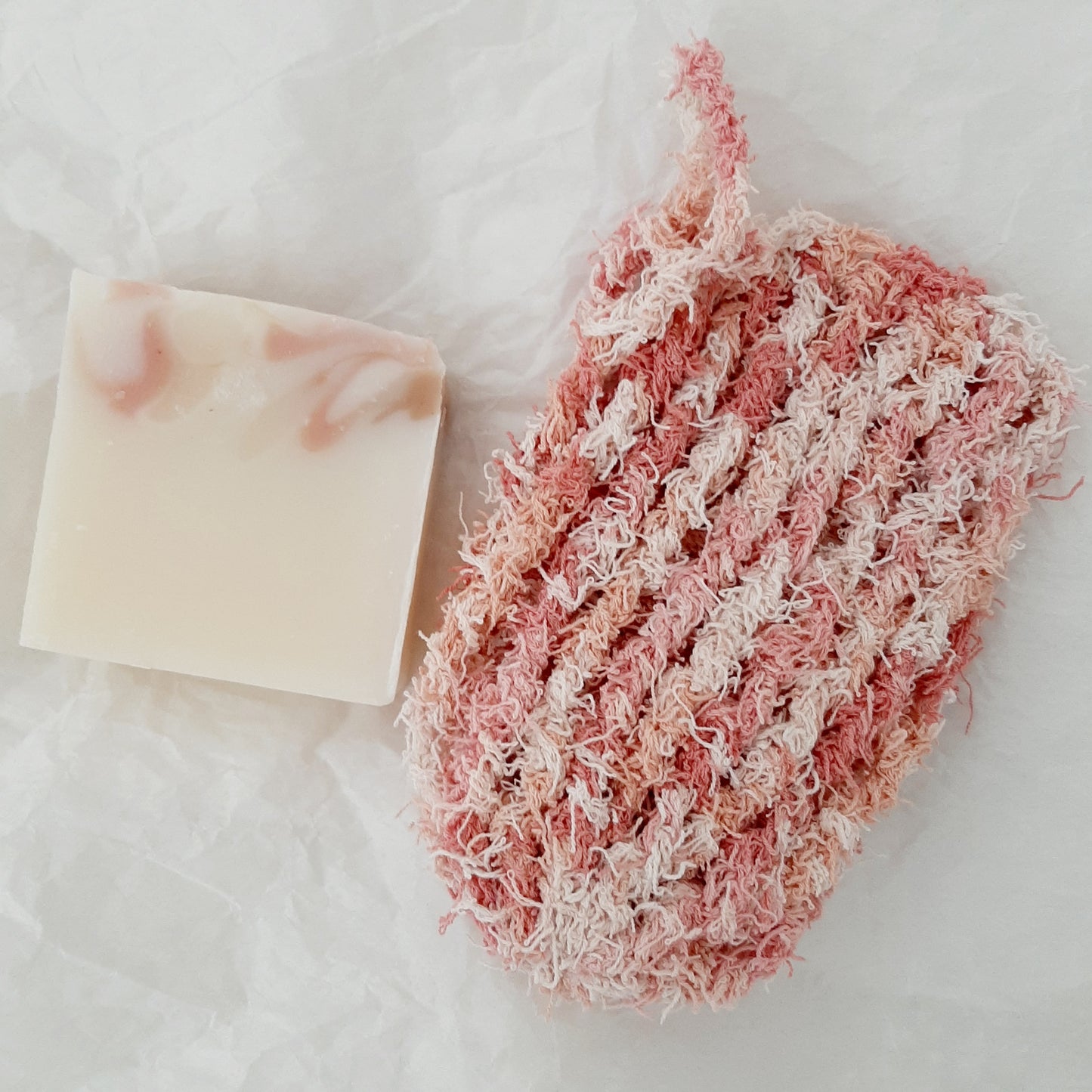 Exfoliating Soap Saver Bag – Zero Waste, Hand-Crocheted Exfoliator for Bath & Body Care