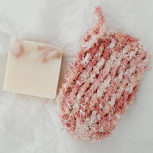 Exfoliating Soap Saver Bag – Zero Waste, Hand-Crocheted Exfoliator for Bath & Body Care