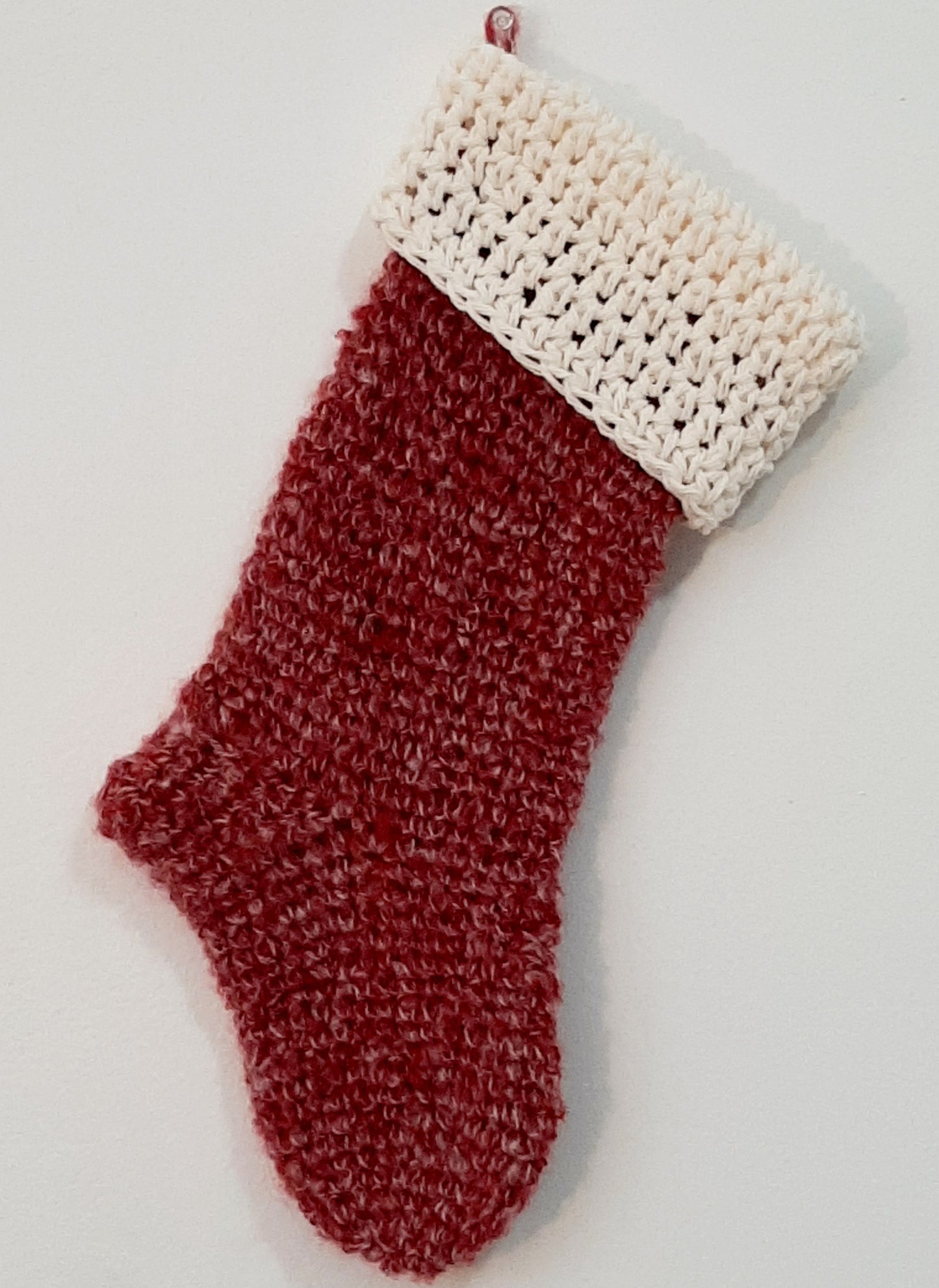 Crocheted Christmas Stockings - Set of 2 Stockings - Rustic Christmas Decor