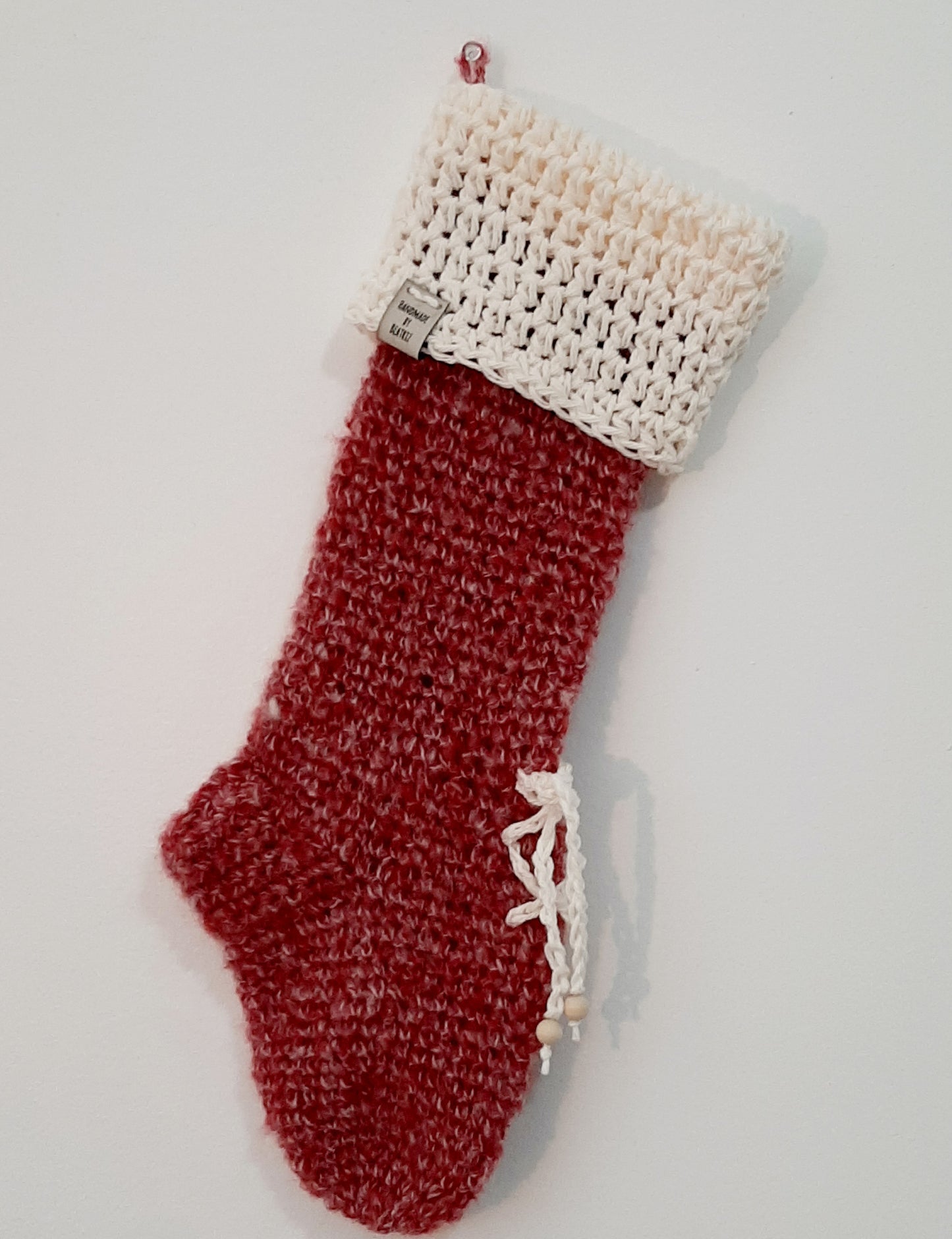Crocheted Christmas Stockings - Set of 2 Stockings - Rustic Christmas Decor