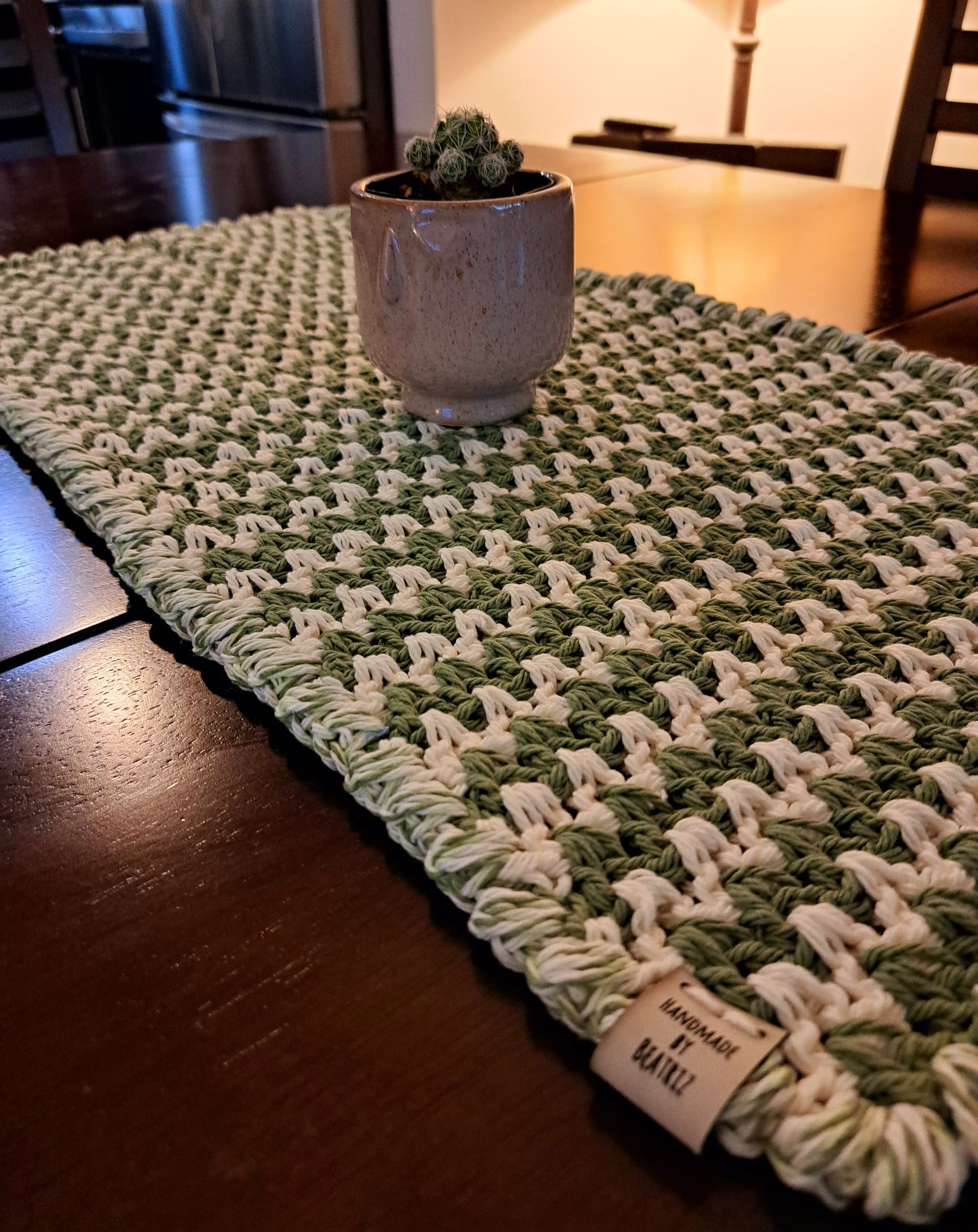 Table Runner - Crocheted Table Runner -  Boho Decor