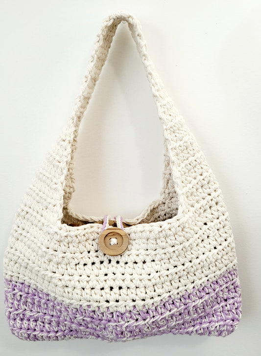 Crochet Bag - Shoulder Cotton Bag - Hand crocheted bag